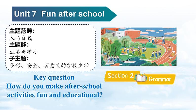 Unit7 Fun after school Section 2 Grammar 课件第1页