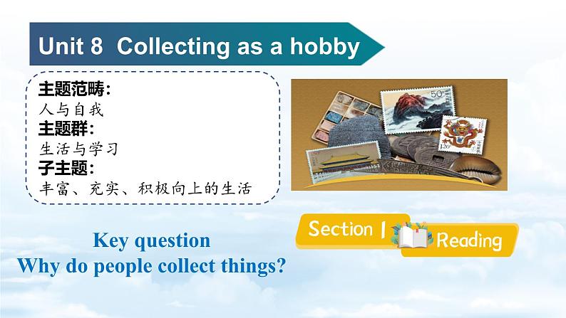 Unit8 Collecting as a hobby Section 1 Reading 课件+内嵌音频第1页