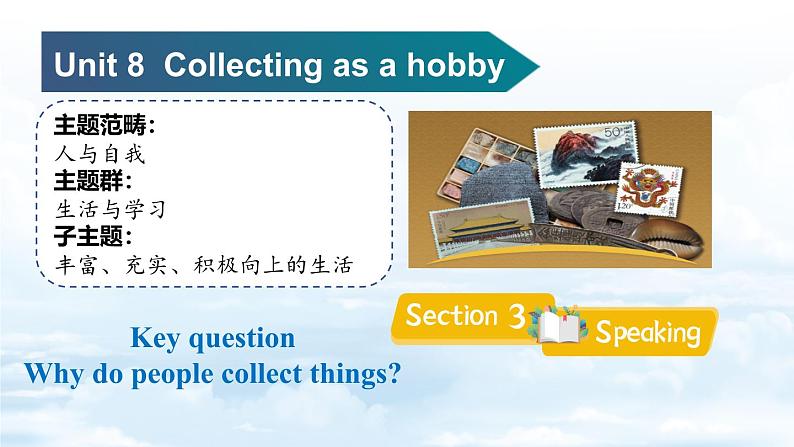 Unit8 Collecting as a hobby Section 3 Speaking 课件+内嵌音频第1页