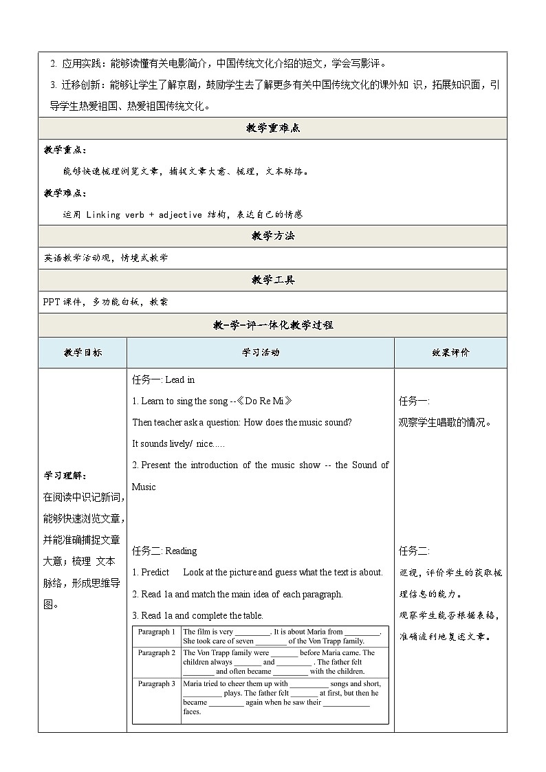 仁爱科普版英语八年级下册 Unit 5 Topic 1《You look excited》阅读课 教案.第2页