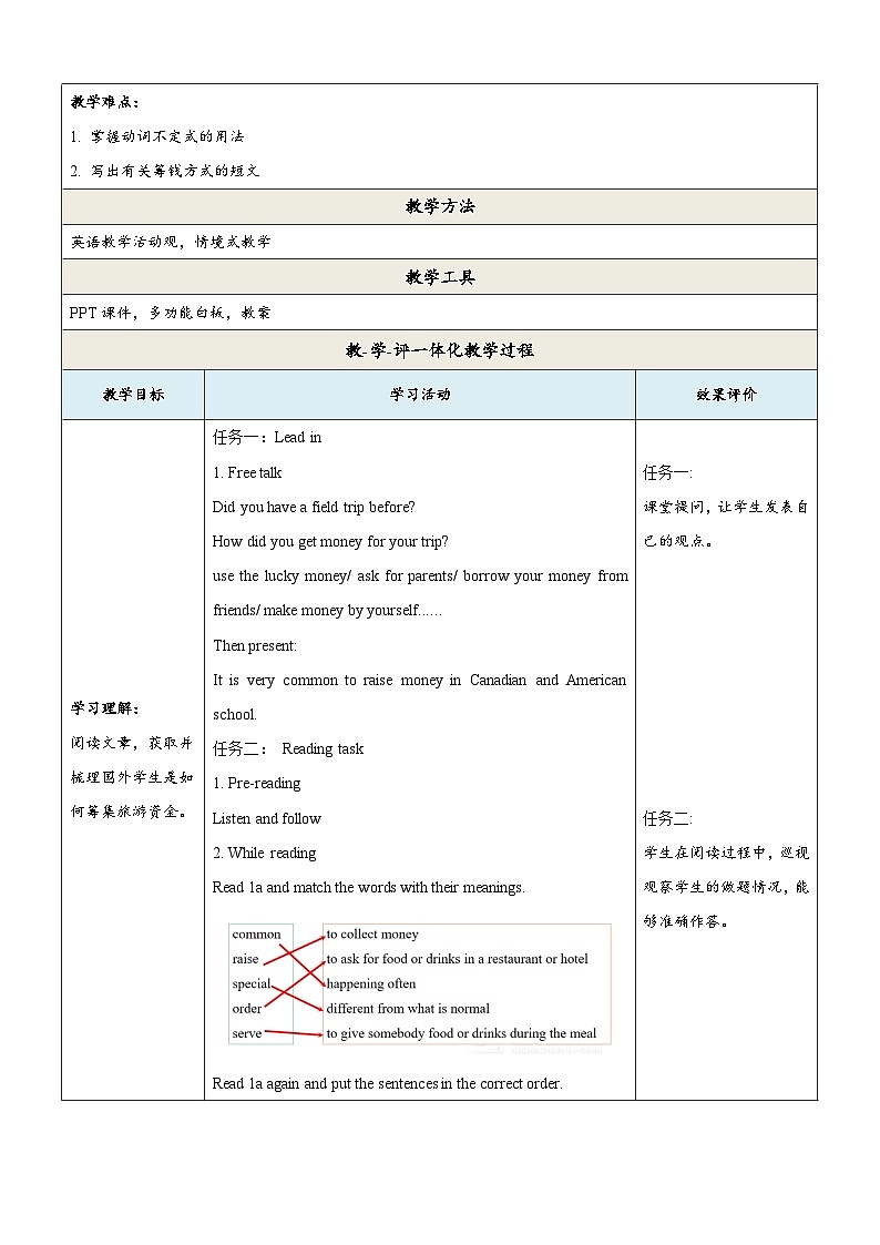 仁爱科普版英语八下 Unit 6 Topic 1 《Enjoy Cycling》Section C 教案第2页