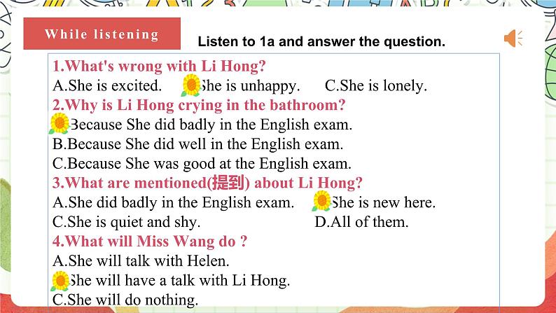 仁爱科普版英语八下 Unit 5 Topic 2 《 I’m feeling better now》 Section A  课件第8页