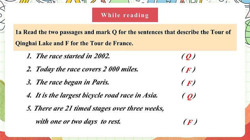 仁爱科普版英语八下 Unit 6 Topic 3 《Enjoy Cycling》Section D 课件+教案+音视频06