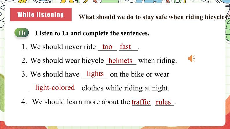 仁爱科普版英语八下 Unit 6 Topic 3 《Enjoy Cycling》Section B 课件第6页