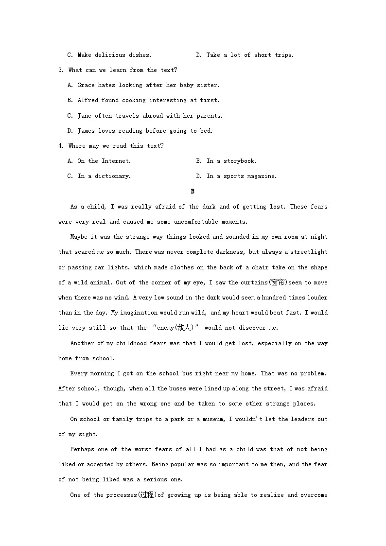 辽宁省2024九年级英语全册Unit 4 I used to be afraid of the dark学情评估试卷（附答案人教版）第2页