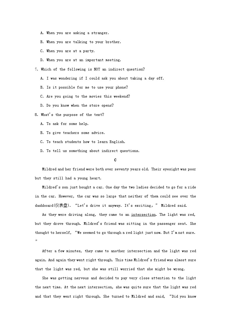 辽宁省2024九年级英语全册Unit 3 Could you please tell me where the restrooms are学情评估试卷（附答案人教版）第3页