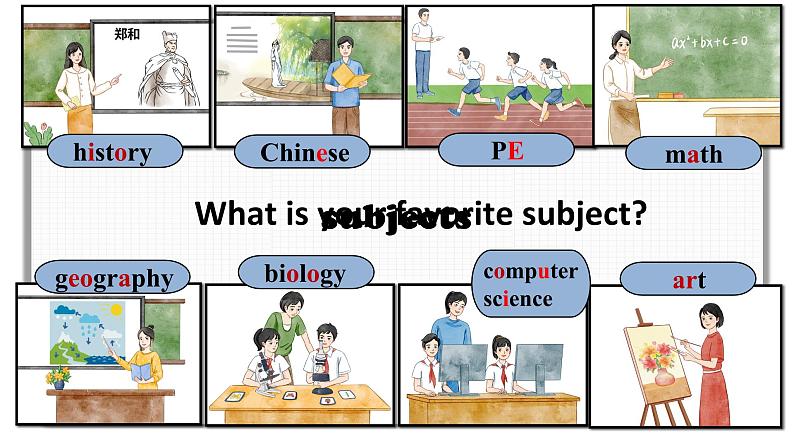 仁爱版七上Unit 3 Our Colorful School Life课件第8页