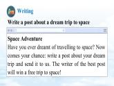 【新教材】牛津沪教版(六三制)七上Unit5 Off to space Section 3 Writing 课件