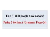 Unit 3 Will people have robots Section A (Grammar Focus-3c) 课件2023-2024学年鲁教版(五四学制)七年级英语下册