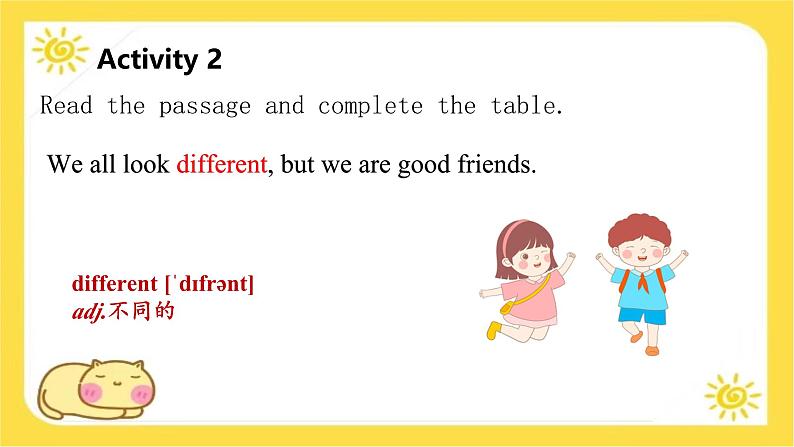 冀教版7上英语Unit 3 All about me  Lesson 3 We all look different!课件第7页