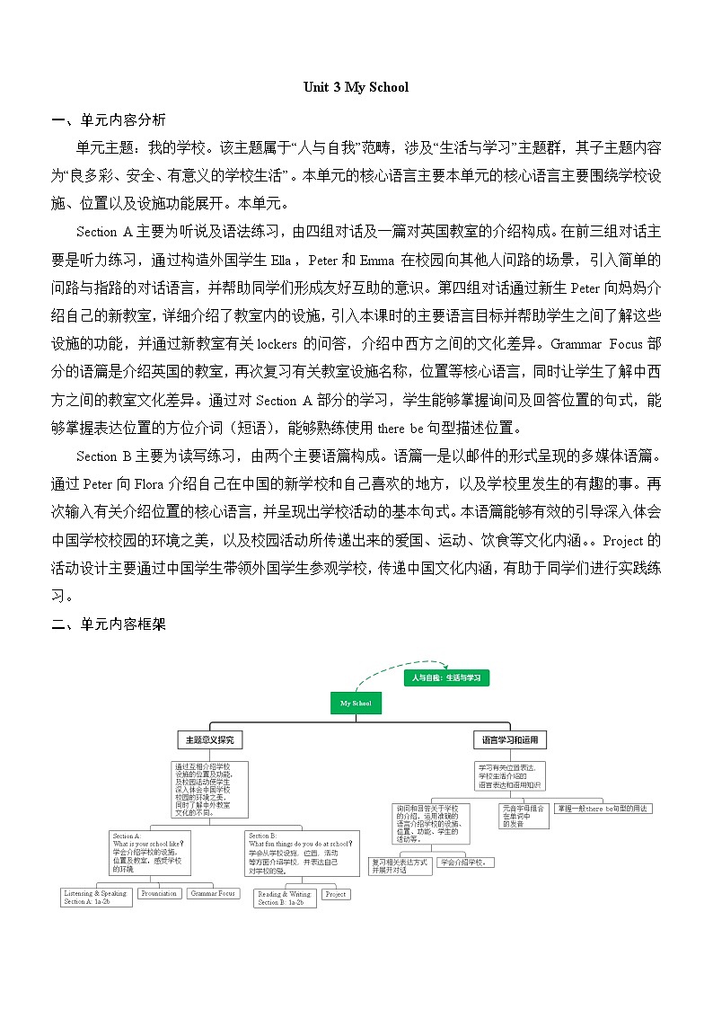 新人教版英语七上Unit 3 Section A（1a-1d）教学设计第1页