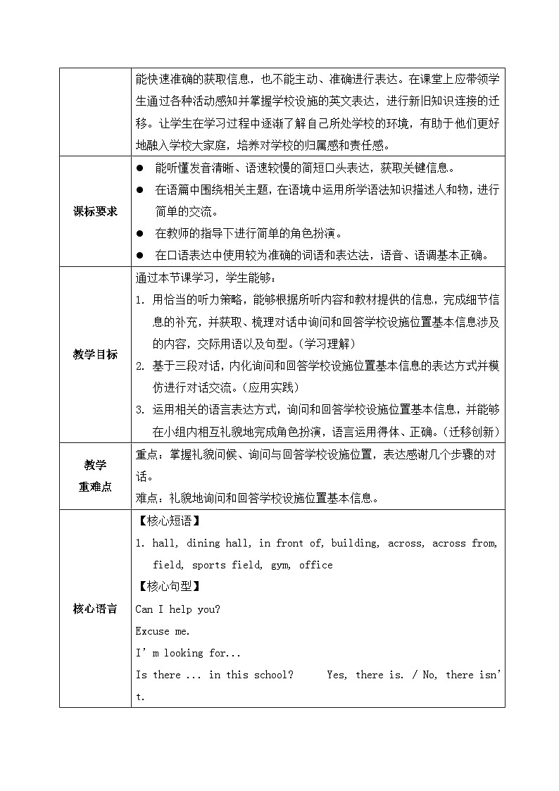 新人教版英语七上Unit 3 第1课时 Section A 1a-1d 教学设计第2页