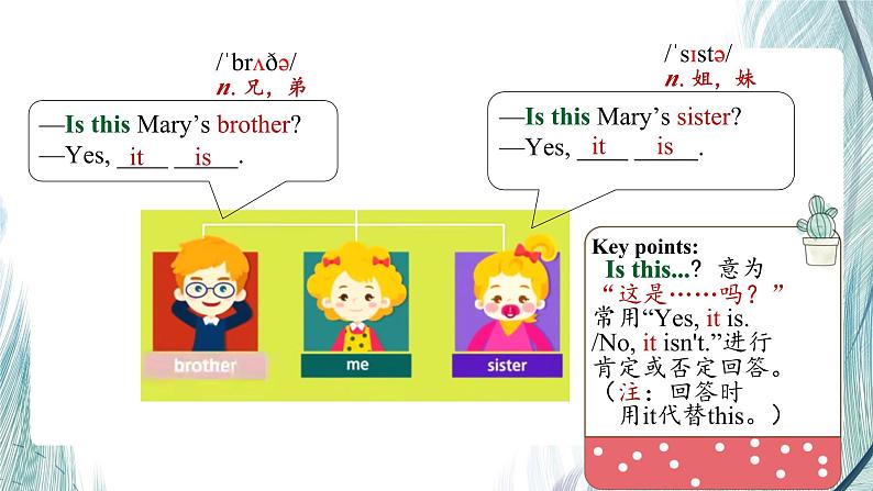 新人教版英语七上Unit 2 课时1 Section A（1a-Pronunciation）听说＋语音课课件第7页