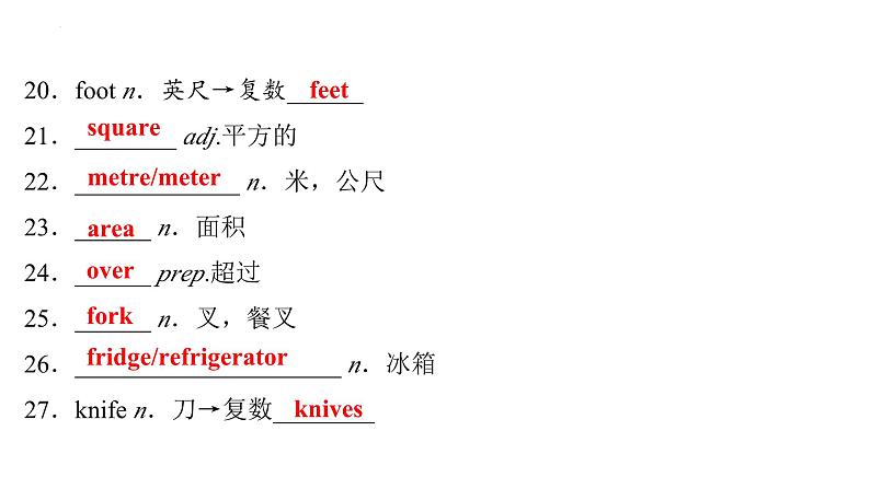 Grade 7  Book 2  Units  1～ 2-2025年广西中考英语牛津译林版一轮复习教材词句默写课件第5页