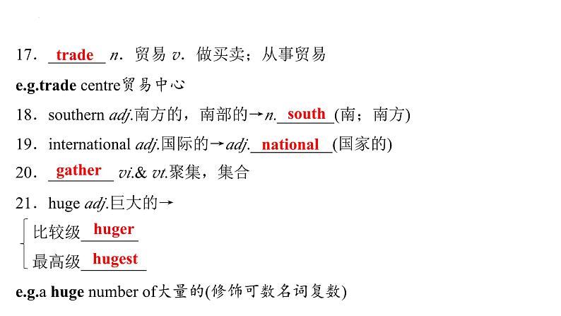 Grade 8  Book 2  Units  3～ 4- 2025年广西中考英语牛津译林版一轮复习教材词句默写课件第6页