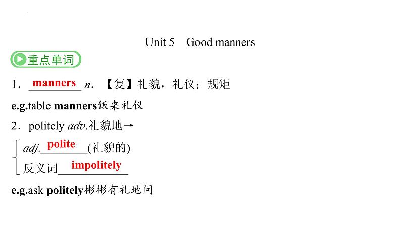 Grade 8  Book 2  Units  5～ 6- 2025年广西中考英语牛津译林版一轮复习教材词句默写课件第2页