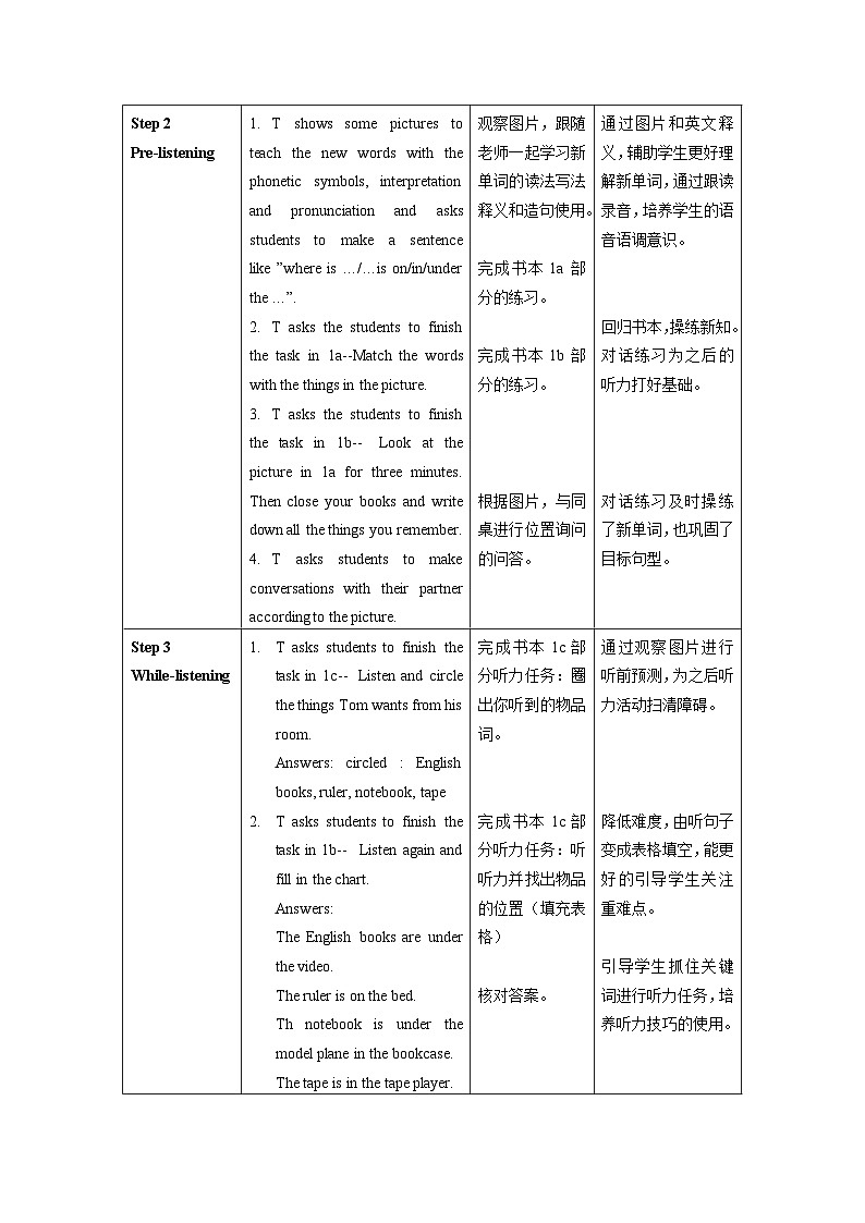 人教版七年级英语上册同步备课Unit4第3课时(SectionB1a-1e)教学设计第2页
