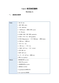 初中英语人教版（2024）七年级上册（2024）Section A导学案及答案