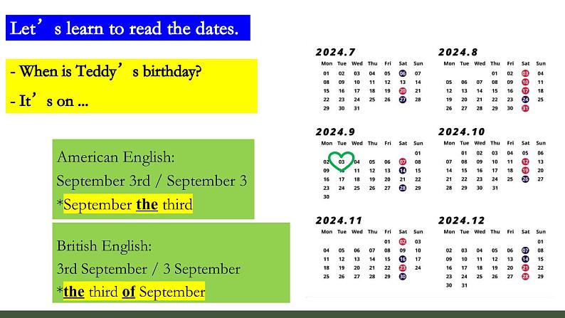 Unit 7 Happy Birthday！ Section A(1a-Pronunciation) 课件 人教版（2024年）英语七年级上册第8页