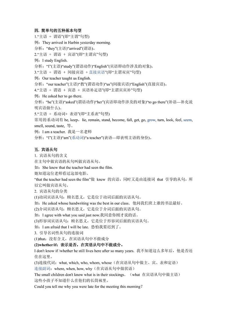 初中英语语法知识点第3页