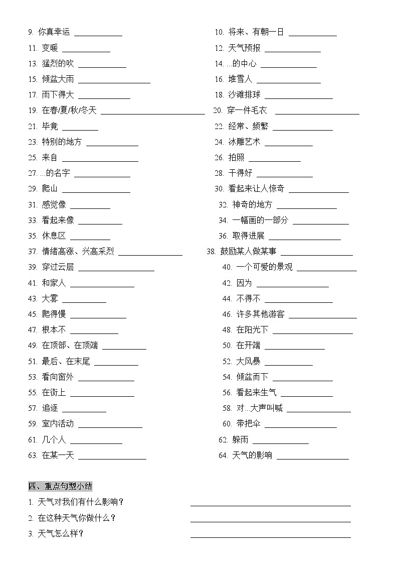 2025新人教版七年级下册英语 Unit 6知识点梳理及语法讲义(学生版)第3页