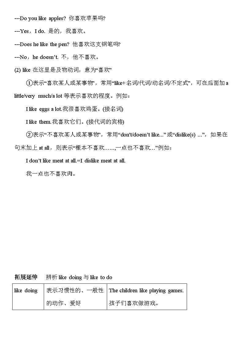 鲁教版六年级英语上册 unit9 单元总结 知识清单第2页