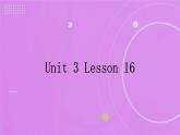 初中英语Unit3Lesson16课件2023-2024学年冀教版英语九年级全册