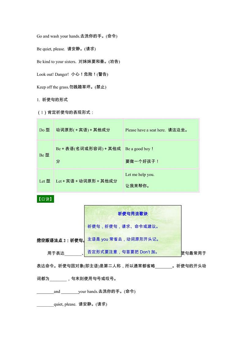 人教版2025七年级下册英语unit2语法归纳+练习第3页