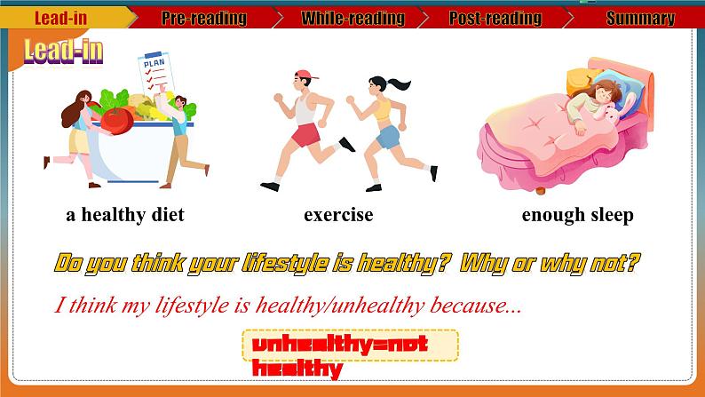 Unit 5 A healthy lifestyle Reading（课件） 2024-2025学年译林版英语七年级上册第4页