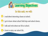 Unit 4 School days  Welcome to the unit（課件） 2024-2025學(xué)年譯林版英語七年級上冊