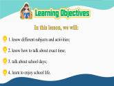 Unit 4 School days  Welcome to the unit（課件） 2024-2025學(xué)年譯林版英語七年級上冊