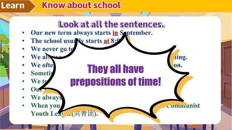 Unit 4 School days Grammar（课件） 2024-2025学年译林版英语七年级上册第6页