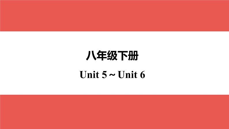 八年级下册 Unit 5～Unit 6-【知识梳理】2025年中考英语一轮教材梳理（人教版）课件PPT第1页