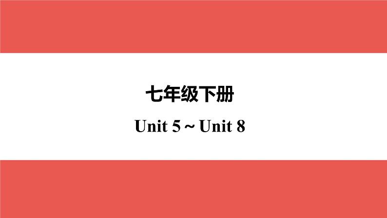 七年级下册 Unit 5～Unit 8-【知识梳理】2025年中考英语一轮教材梳理（人教版）课件PPT第1页