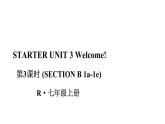 初中英语新人教版七年级上册Starter Unit 3第3课时（Section B 1a-1e） 教学课件2024秋