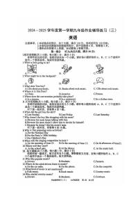 安徽省淮北市部分学校2024-2025学年九年级上学期12月（月考三）英语试题