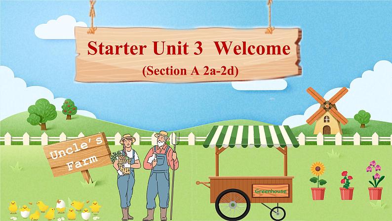 2024-2025学年人教版英语七年级上册 Starter Unit 3 Welcome! Section A (2a-2d) 课件第1页