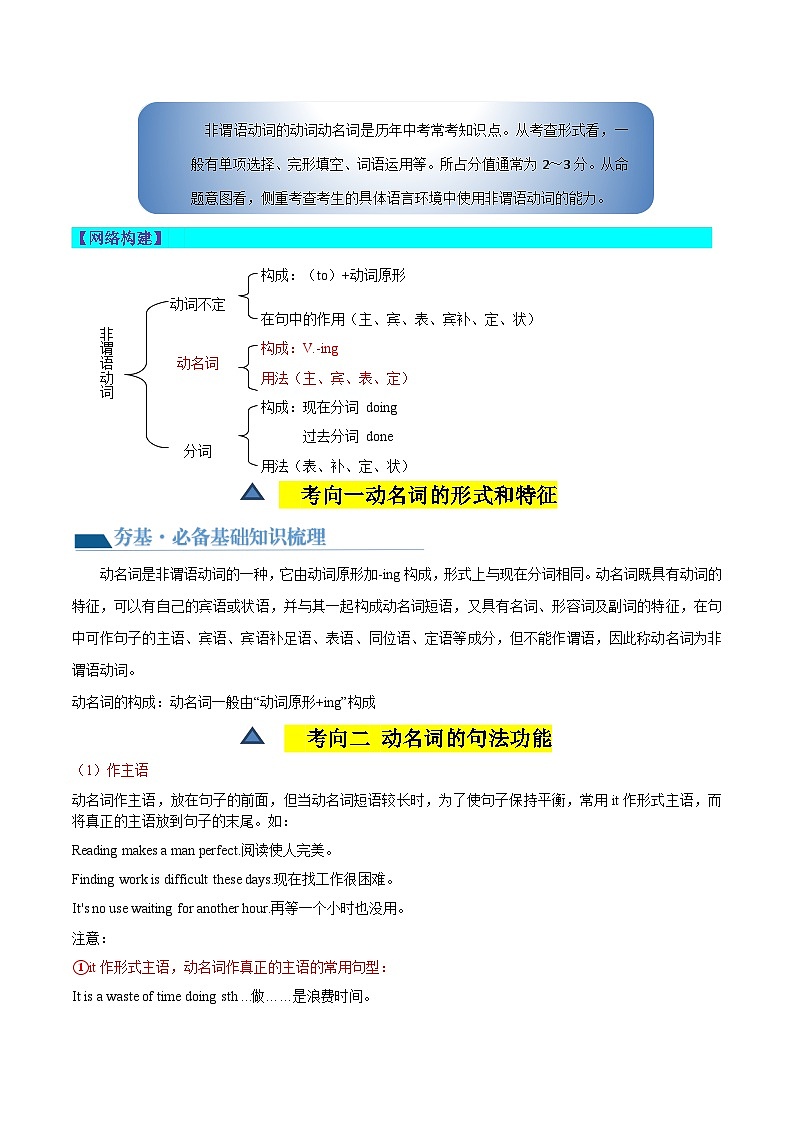 第06讲 非谓语动词之动名词（讲义）-2024年中考英语一轮复习讲练测（全国通用）（学生版）第2页