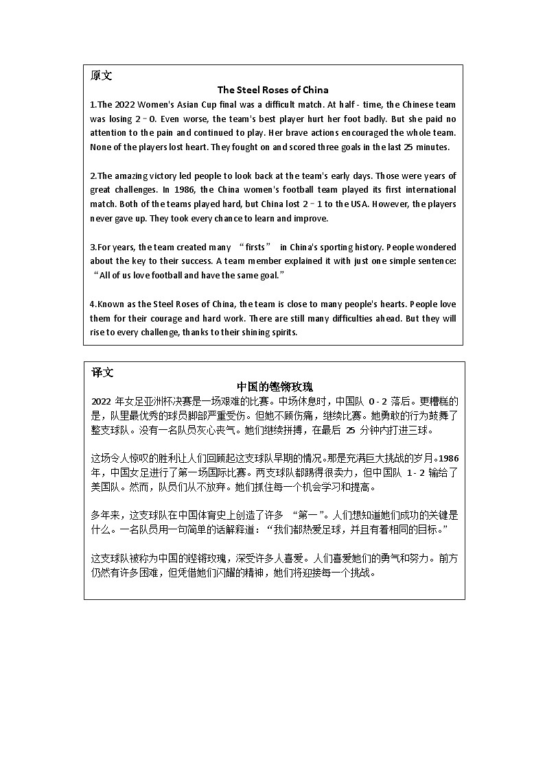 外研版2024七年级英语下册Unit 2 Go for it!：Reading for writing 课文逐句精讲 讲义第2页