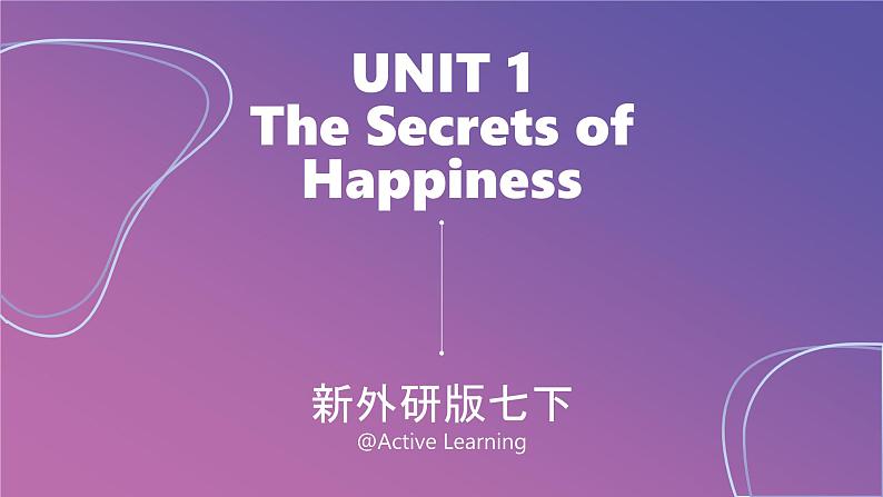 外研版（2024）七年级下册英语unit1 The secrets of happiness 课件第1页