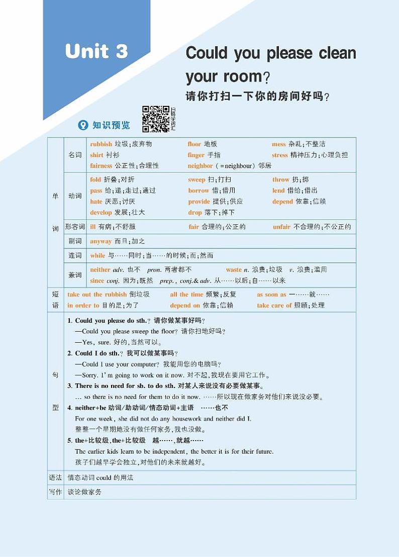 初中英语《基础知识总结》八下第3页