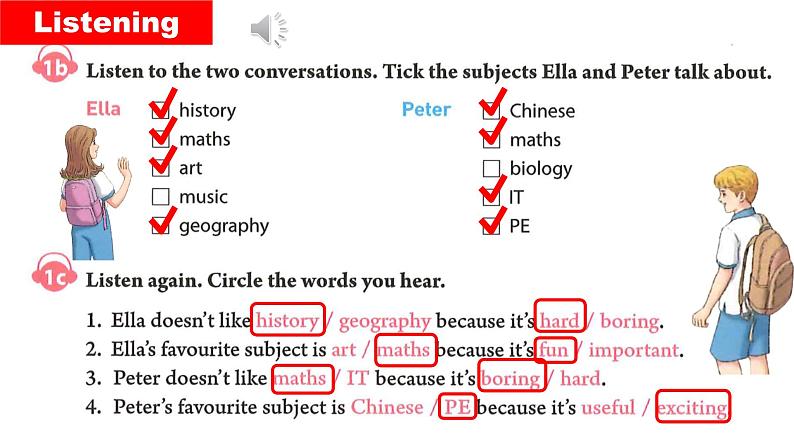 人教版七上英语  Unit4 My Favourite Subject Section A课件第6页