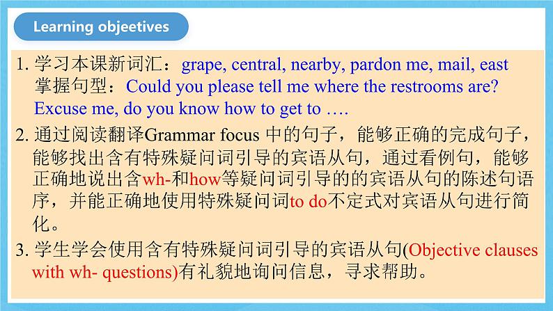 人教版英语九年级全册Unit 3 Could you please tell me where the restrooms are Section A Grammar focus-4c 语法课课件第2页