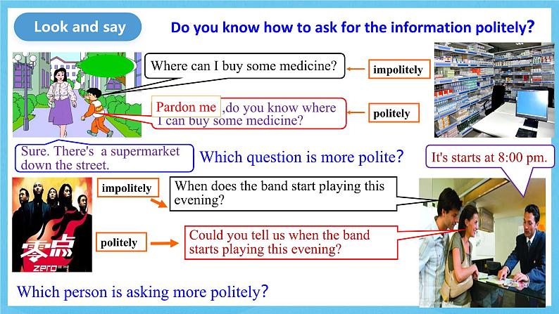 人教版英语九年级全册Unit 3 Could you please tell me where the restrooms are Section A Grammar focus-4c 语法课课件第5页