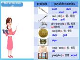 人教版英语九年级全册 Unit 5 What are the shirts made of？ Section A 1a-2d 听说课课件+学案（内含知识点精讲+分层练习）