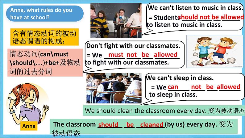 人教版英语九年级全册 Unit 7 Teenagers shoud be allowed to choose their own clothes. Section A Grammar focus-4c 语法课课件第4页