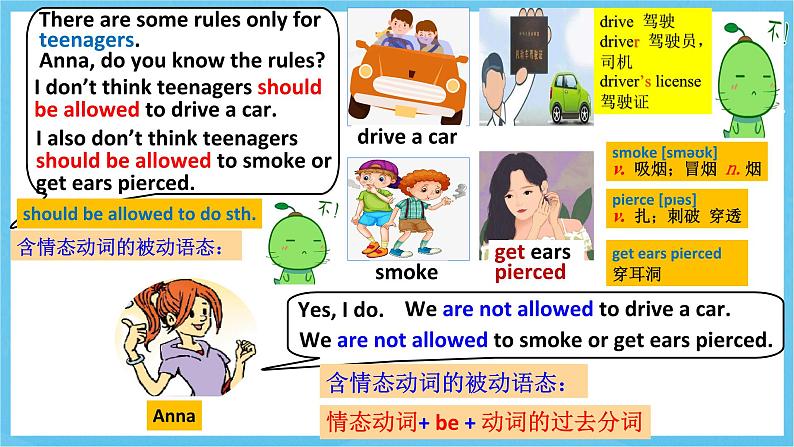 人教版英语九年级全册 Unit 7 Teenagers shoud be allowed to choose their own clothes. Section A 1a-2d 听说课课件第5页