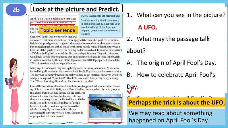 人教版英语九年级全册 Unit 12 Life is full of the unexpected. Section B 2a-2e阅读课 课件第5页