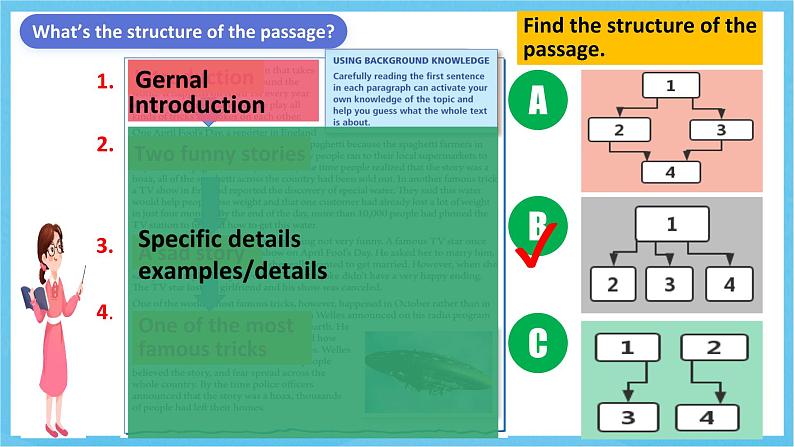 人教版英语九年级全册 Unit 12 Life is full of the unexpected. Section B 2a-2e阅读课 课件第8页