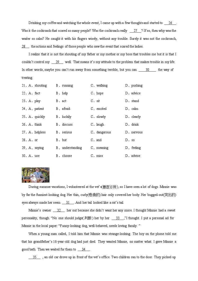 专题09完形填空（10空）20篇-2024-2025学年八年级英语上册期末专题复习练习（译林版）第3页
